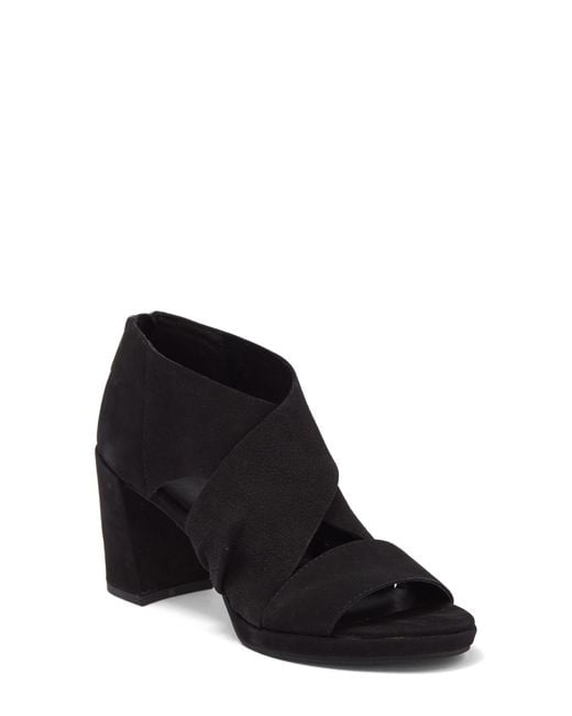 Eileen Fisher Marla Block Heel Sandal In Black At Nordstrom Rack Lyst