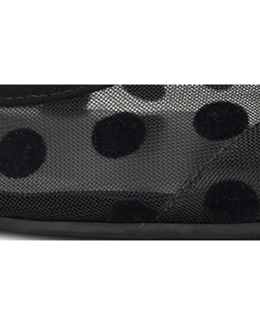 Nine West Black Brin Mesh Slingback Flat