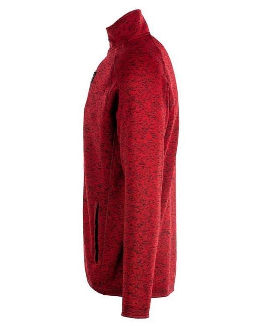 Burnside Red Knit Sweater Jacket for men