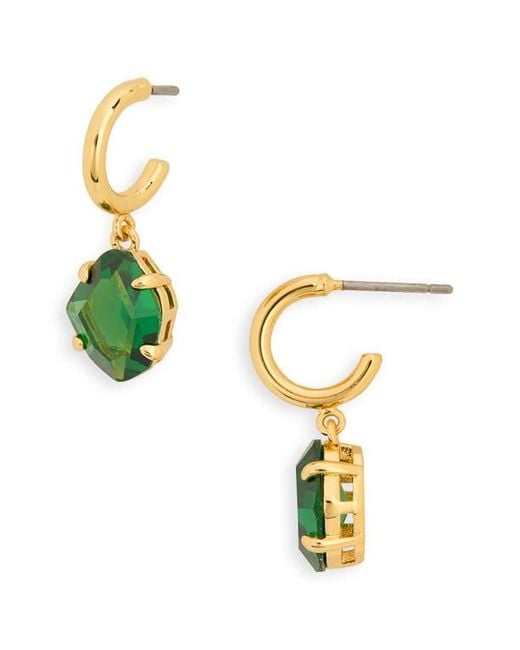 Kate Spade Metallic Treasure Trove Cubic Zirconia Huggie Hoop Earrings