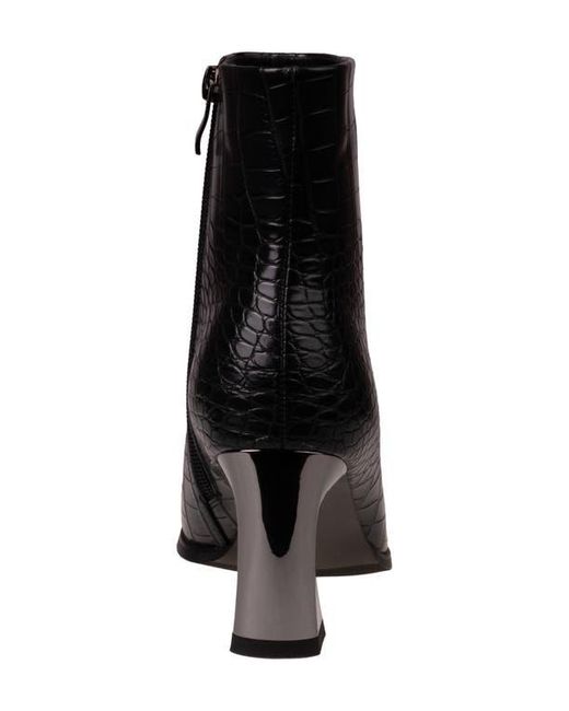 Ninety Union Black Lima Croc Embossed Boot