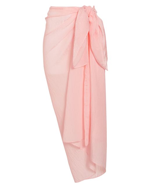 GOOD AMERICAN Pink Long Capri Cover-up Sarong