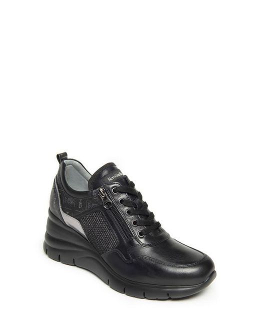 Nero Giardini Black Wedge Sneaker