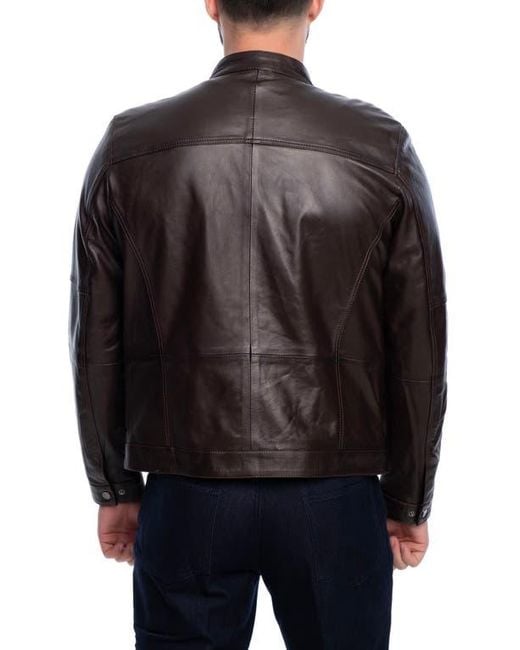 VELLAPAIS Black Soft Leather Jacket for men