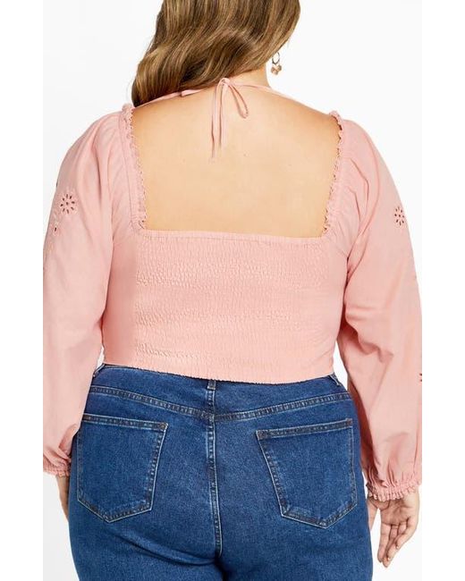 City Chic Blue Willow Top
