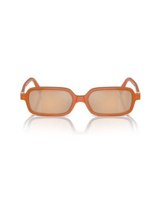 Miu Miu Orange 51Mm Rectangular Sunglasses