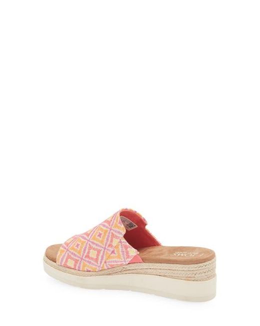 TOMS Pink Marmul Wedge Slide Sandal