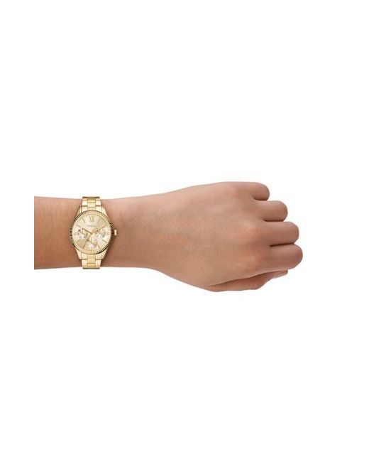 Fossil Metallic Rye Bracelet Strap Multifunction Watch, 36Mm