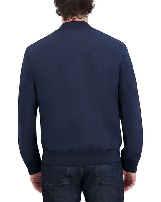 Cole Haan Blue Bomber Jacket for men