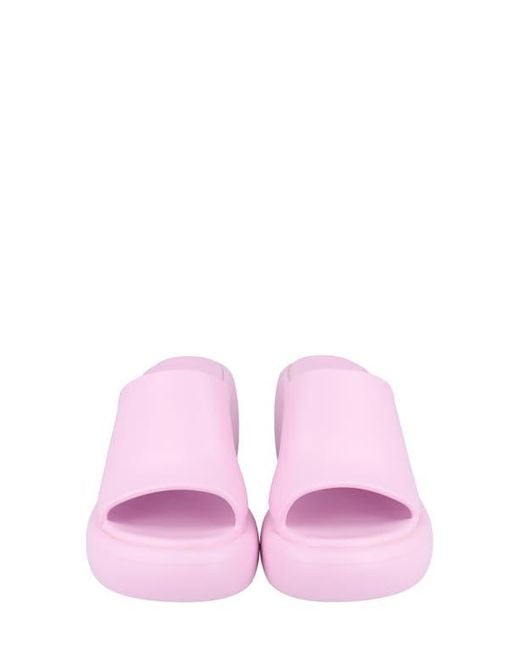 Ferragamo Pink Platform Slide Sandal
