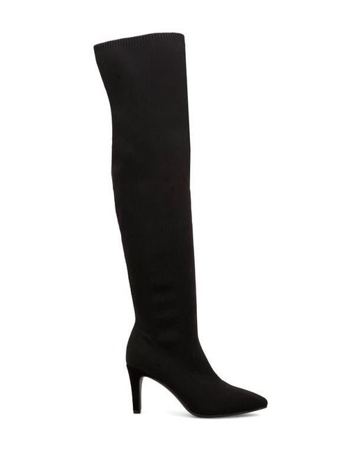 MIA Black Camera Knit Over-The-Knee Boot