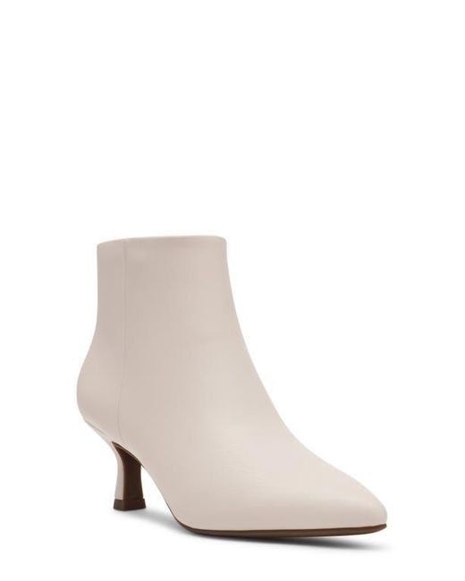Anne Klein White Francesca Kitten Heel Bootie