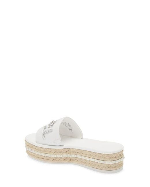 Karl Lagerfeld White Kamara Pearl Platform Sandal