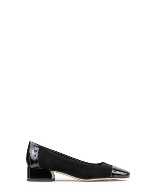 Donald J Pliner Black Cap Toe Pump