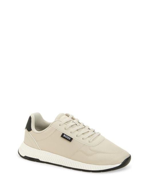 Boss White Titanium Runn Sneaker for men