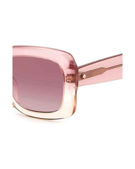 Kate Spade Pink Bellamys 52Mm Gradient Rectangular Sunglasses