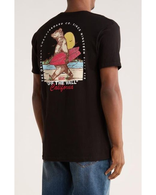Vans Black Ca Bear Graphic T-Shirt for men