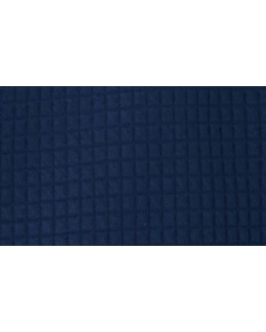 Bugatchi Blue Waffle Knit Quarter Zip Pullover for men