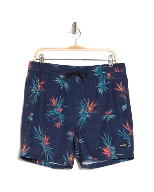 Rip Curl Blue Party Volley Swim Shorts for men