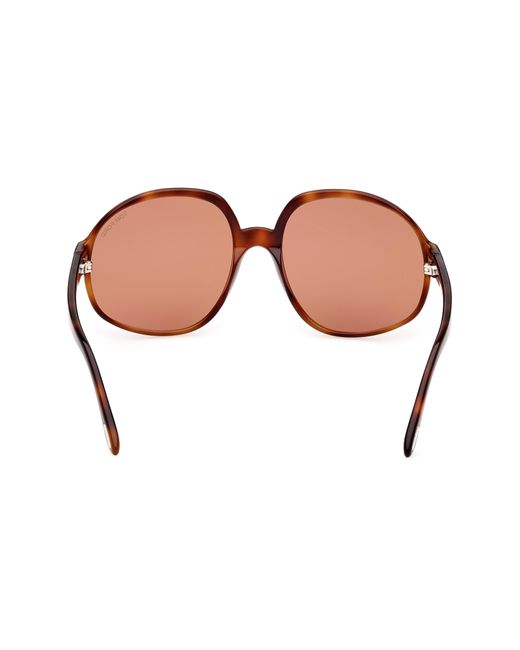 Tom Ford Pink 61mm Round Sunglasses