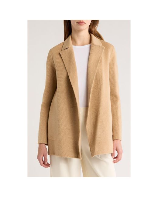 Theory Natural Sileena Chevron Wool Coat
