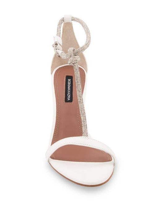 BCBGMAXAZRIA White Trinnia T-Strap Sandal