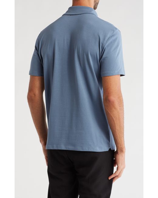 Kenneth Cole Blue Cotton Polo for men
