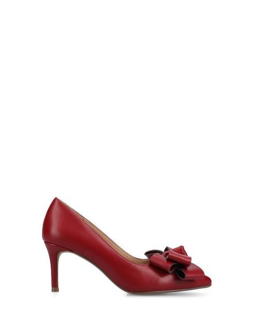 Journee Collection Red Crystol Pump