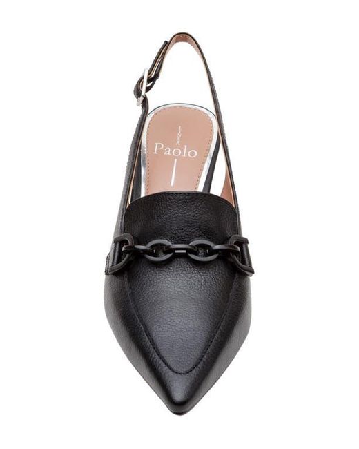 Linea Paolo Black Cassie Slingback Pump