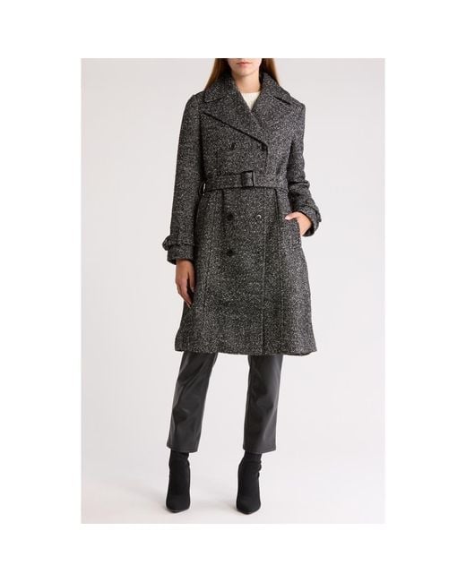 BCBGeneration Double Breasted Trench Coat in Black Lyst