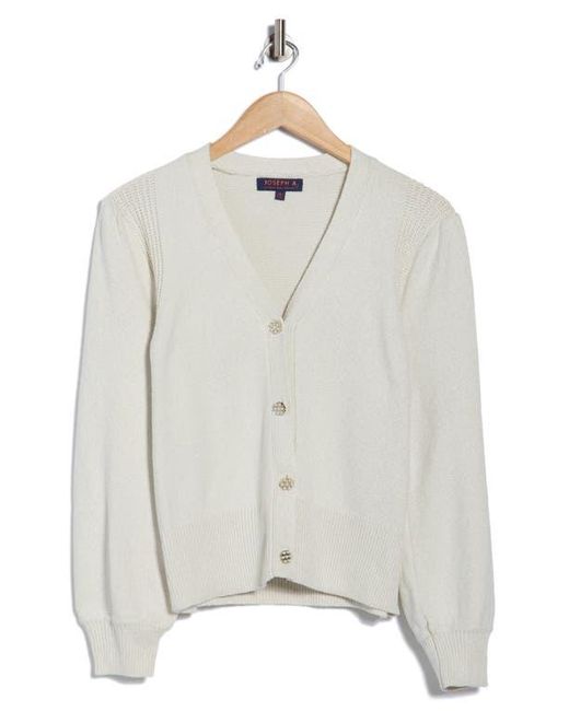 Joseph A White Faux Pearl Button Cardigan