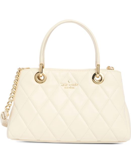 Kate Spade Natural Carey Quilted Leather Satchel