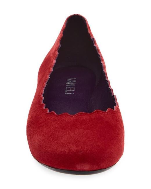 Vaneli Red Baird Scalloped Flat
