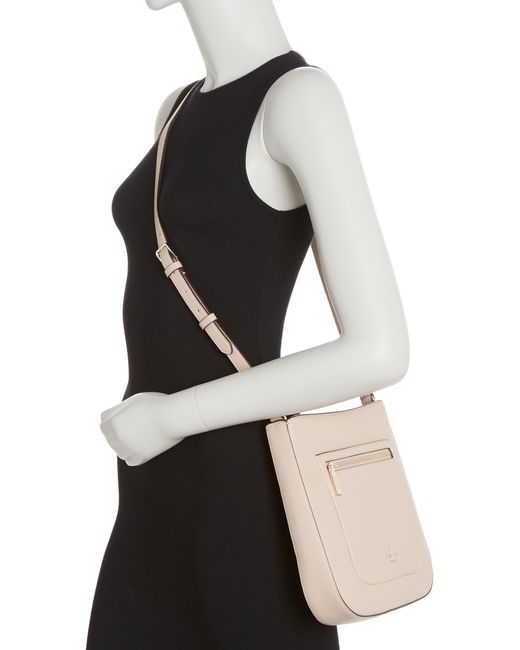 Kate Spade Leila Top Zip Crossbody Bag in Natural Lyst