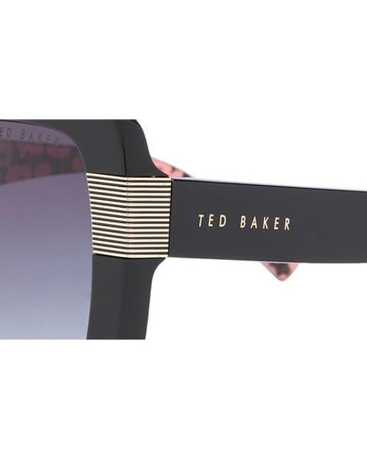Ted Baker Black 56Mm Gradient Square Sunglasses