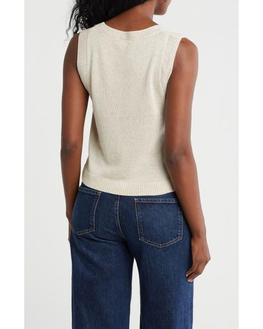 Max Studio Natural Knit Shell Top
