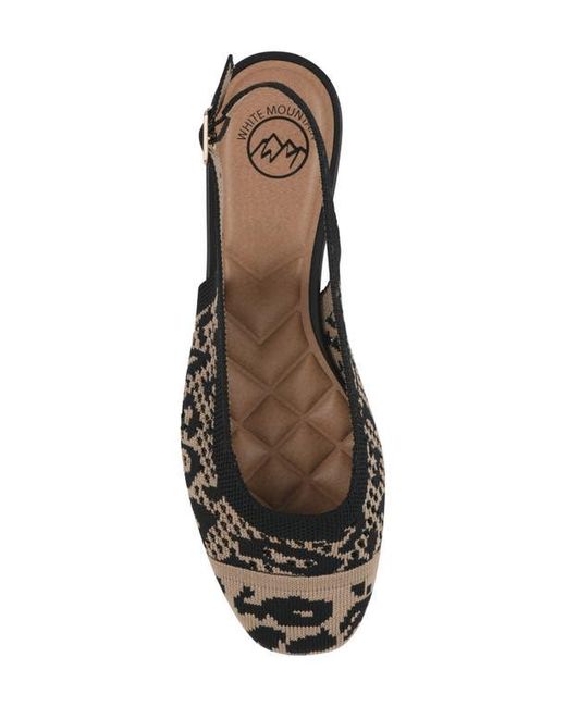 White Mountain Black Bonie Slingback Flat