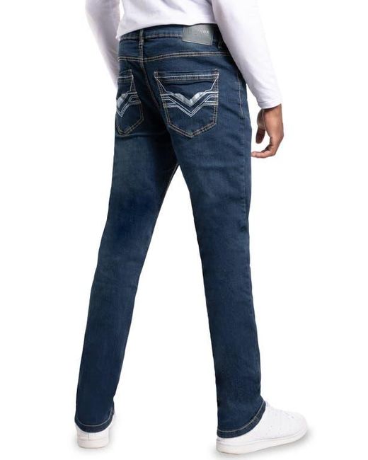 Xray Jeans Blue Saddle Stitch Modern Fit Denim Jeans for men