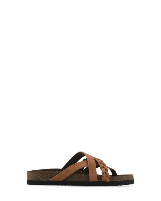 White Mountain Brown Halogen Slide Sandal