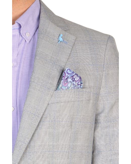 Tailorbyrd Gray Shadow Plaid Sport Coat for men