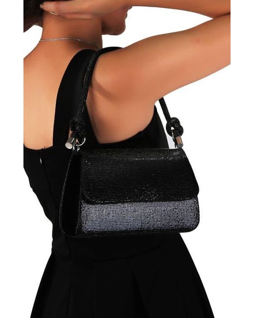 BERNESS Black Rhinestone Shoulder Bag