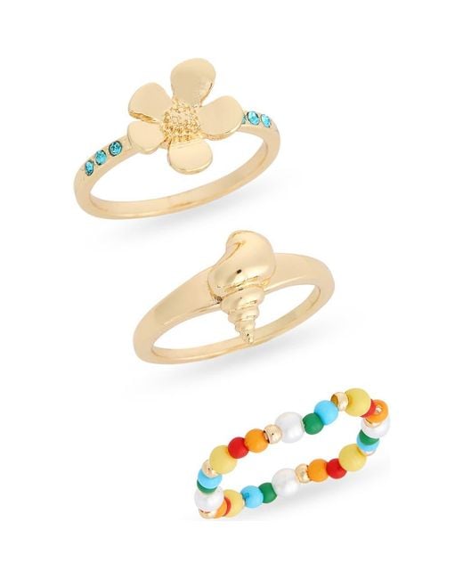 Leith White 3-Pack Assorted Rings