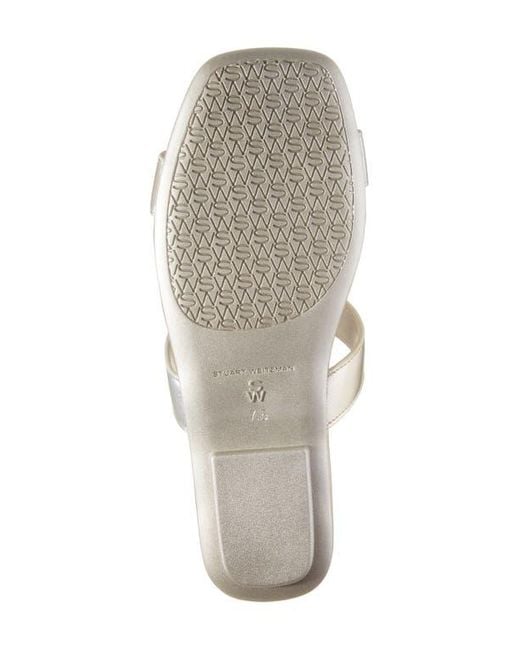 Stuart Weitzman Metallic Ibiza Slide Sandal