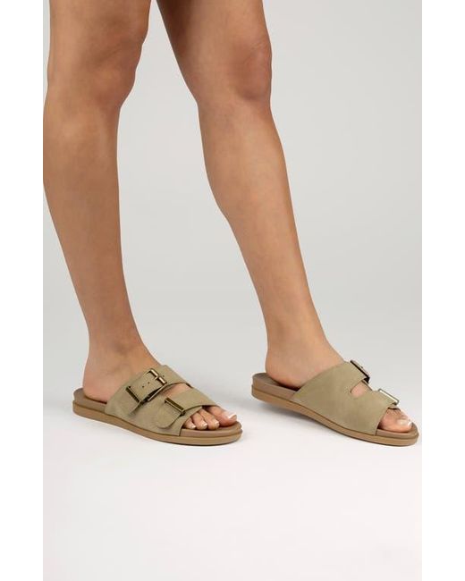 Journee Collection Black Cosette Slide Sandal