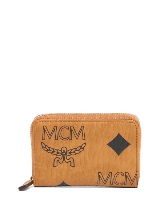 MCM Metallic Aren Zip Wallet