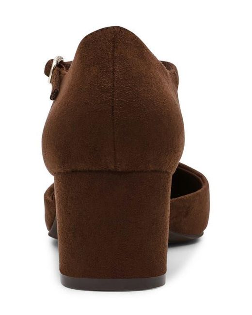 Anne Klein Brown Picus Ankle Strap Pump