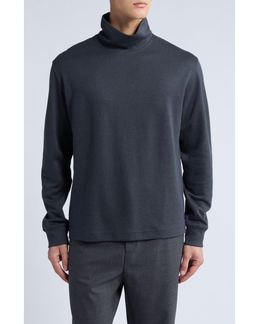 COS Blue Relaxed Fit Turtleneck Sweatshirt for men