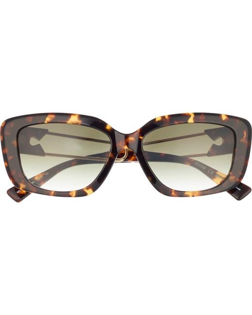 Moschino Brown 51Mm Gradient Rectangular Sunglasses