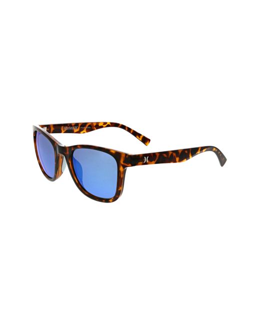 Hurley Blue 51mm Square Polarized Sunglasses