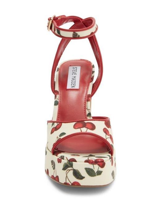 Steve Madden Red Kymmee Platform Pump